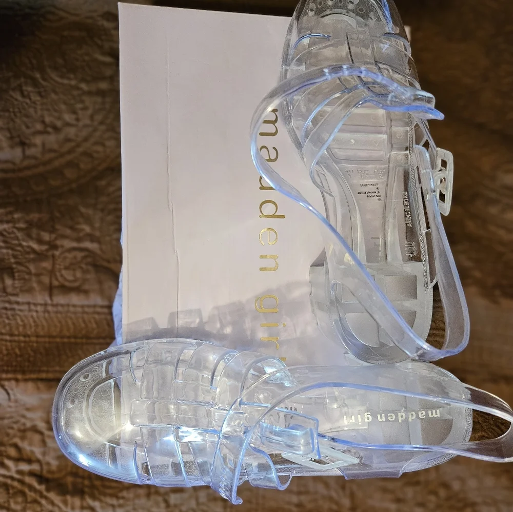Madden Girl Escape Clear Jelly Sandals size 9 - Picture 3 of 6